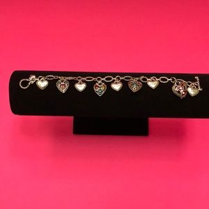 Heart charm bracelet.